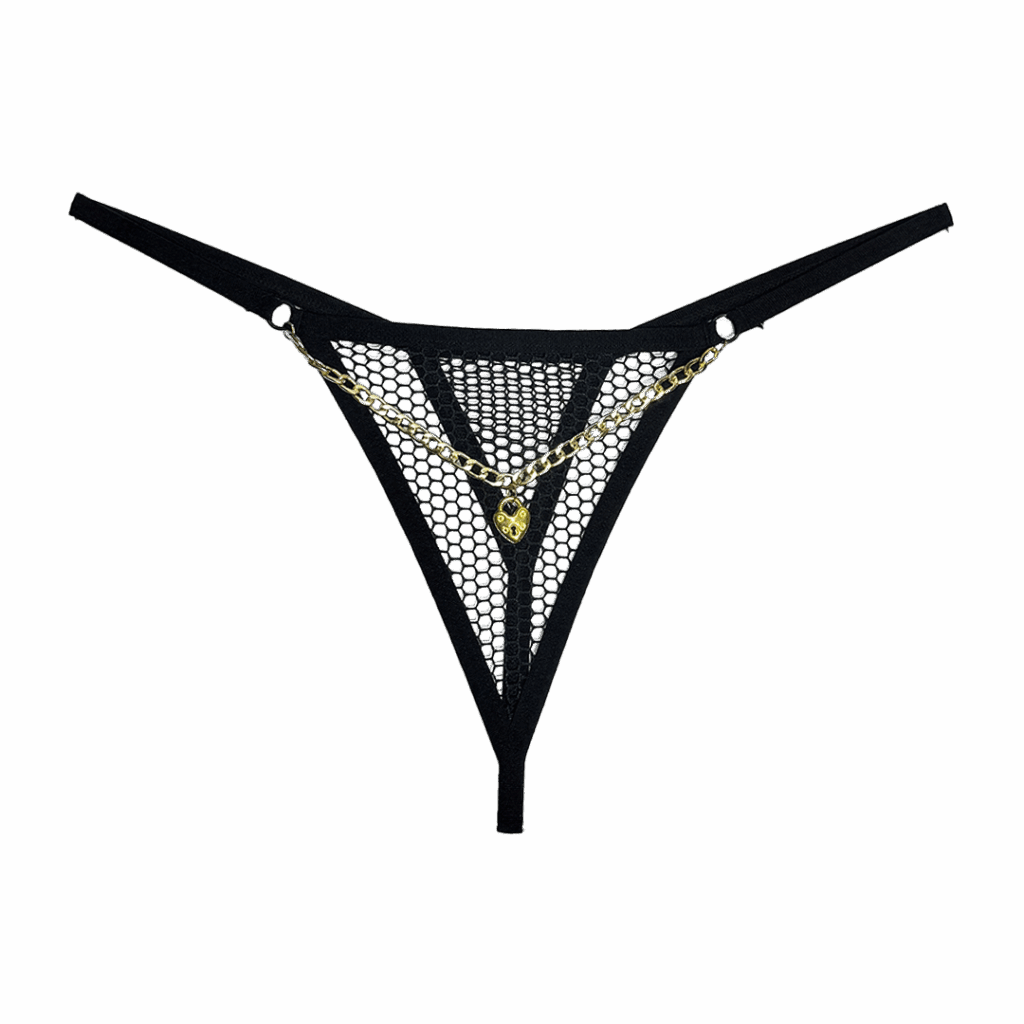 شورت لامبادا فانتزی زنجیر آویز قلب جلو